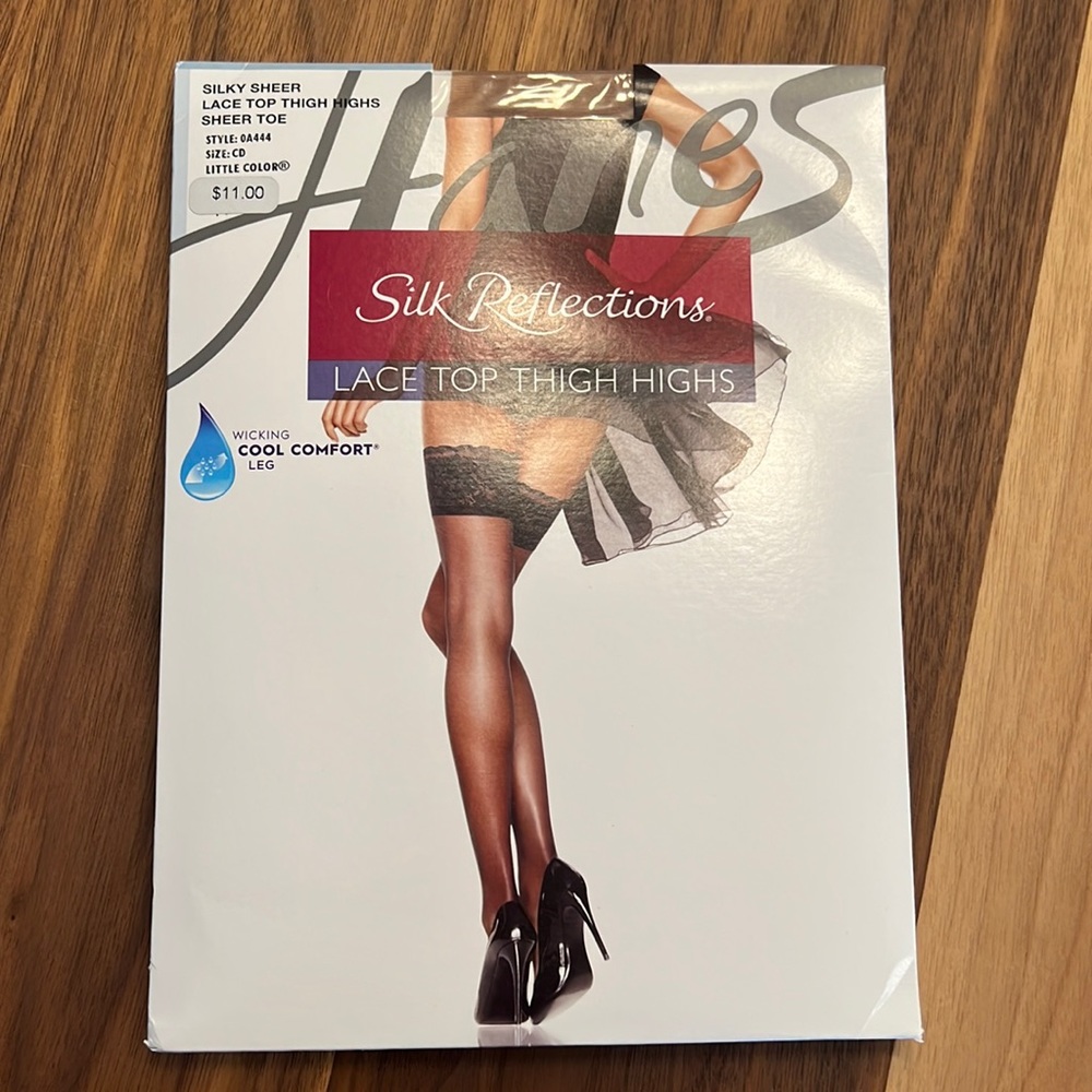 🆕Silk Reflections - Lace Top Thigh Highs - Little Color